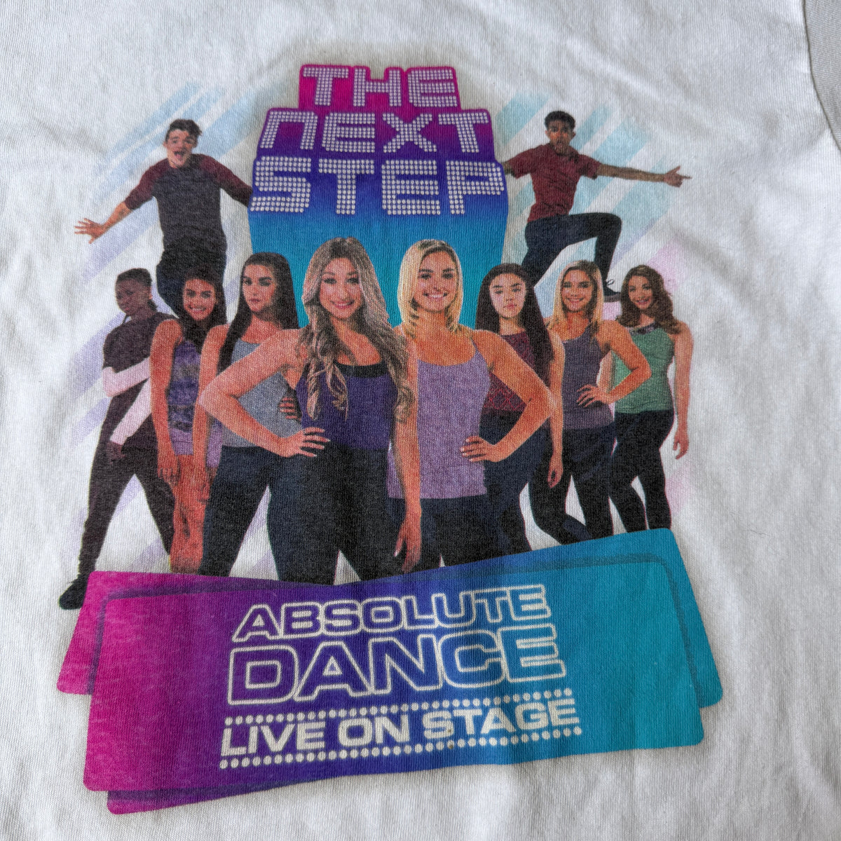 The Next Step On Tour Graphic T Shirt Size SY Fits XS Womens White Tee 2019            -H63