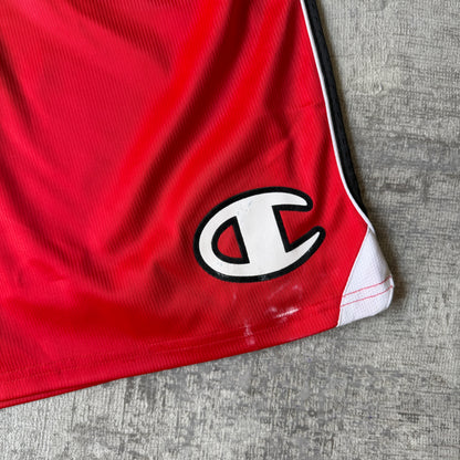 Champion Y2K Baggy Red Basketball Shorts Size S Elastic Waist               -D9