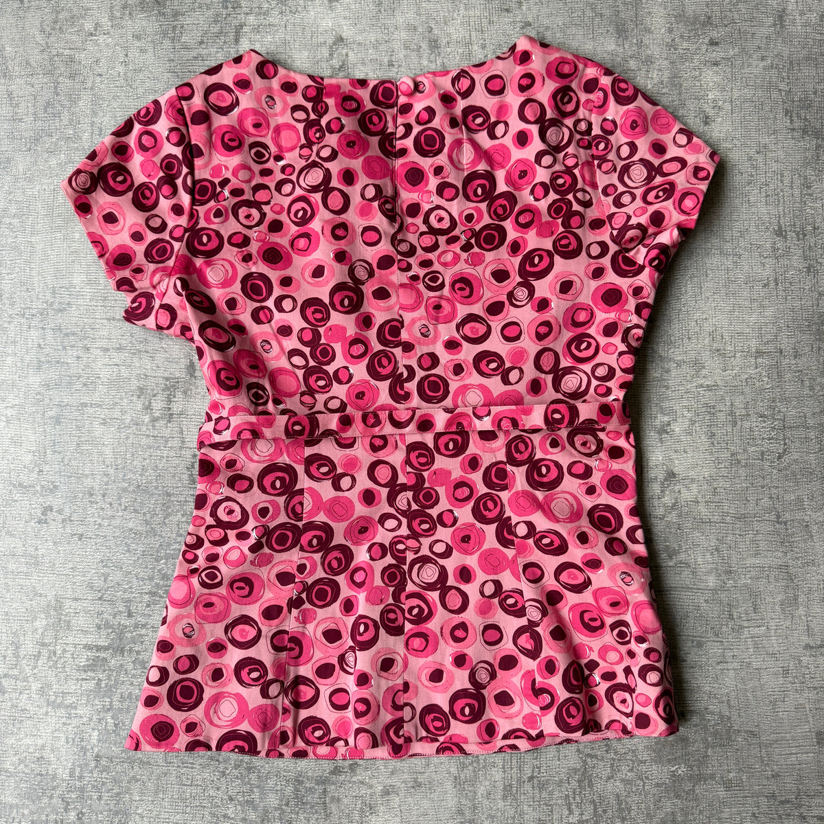 Basque Womens Pink Y2K Form Fitted Belted Top Size 6 NWT’s        -G64