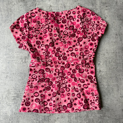 Basque Womens Pink Y2K Form Fitted Belted Top Size 6 NWT’s        -G64