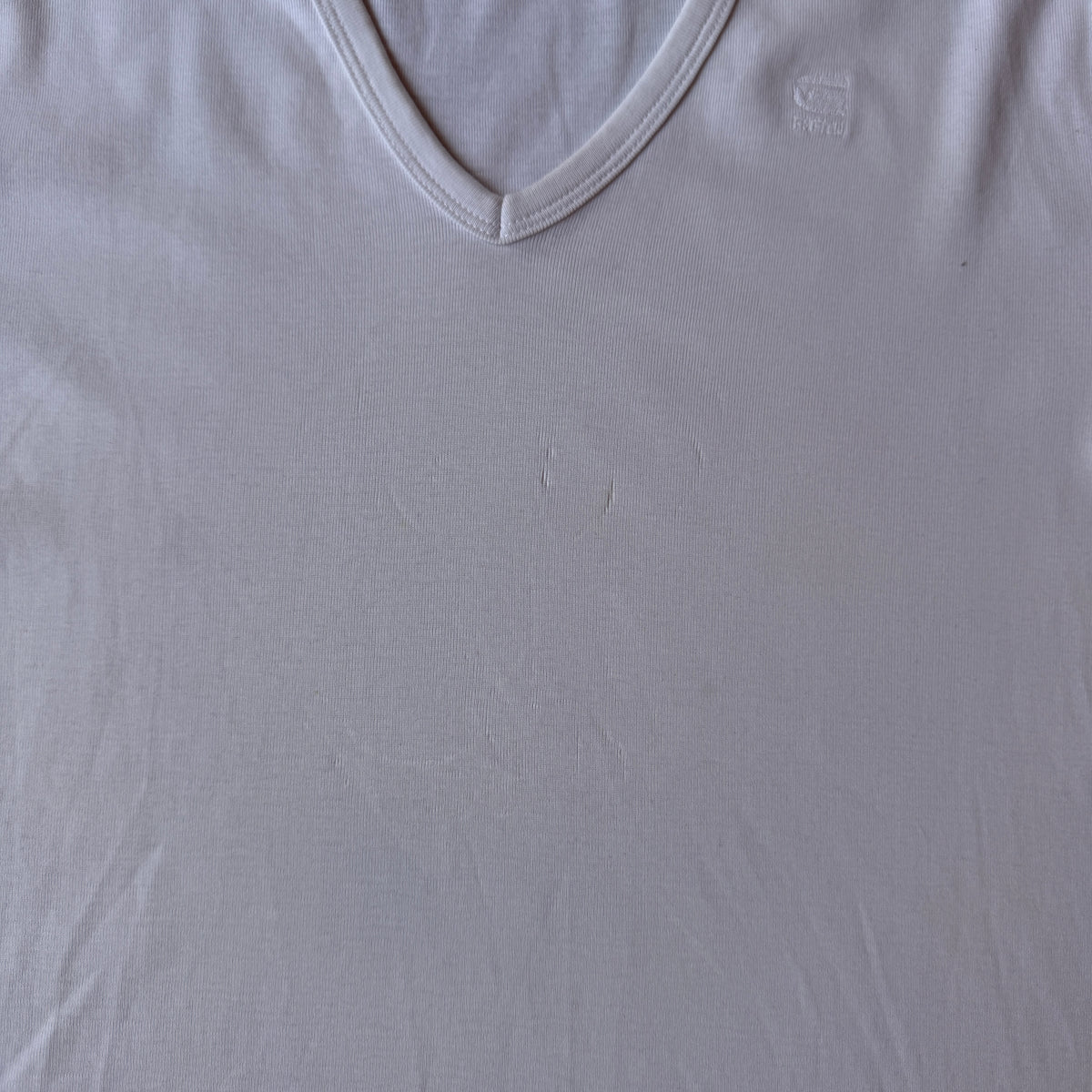 G-Star Raw Womens Y2K White V-Neck Slim Fit Top Size M Womens          -H67