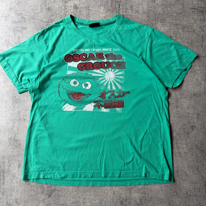 Oscar The Grouch Sesame Street 2009 Graphic T-Shirt Size L Mens Y2K Top            -C26