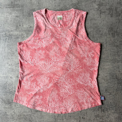 Columbia Womens Pink Coral Pattern Tank Top Size M Y2K Singlet            -F61