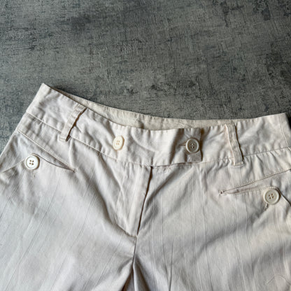 Girl Express Low Rise Y2K Dress Pants Size 8 Womens Cream Straight           -B32