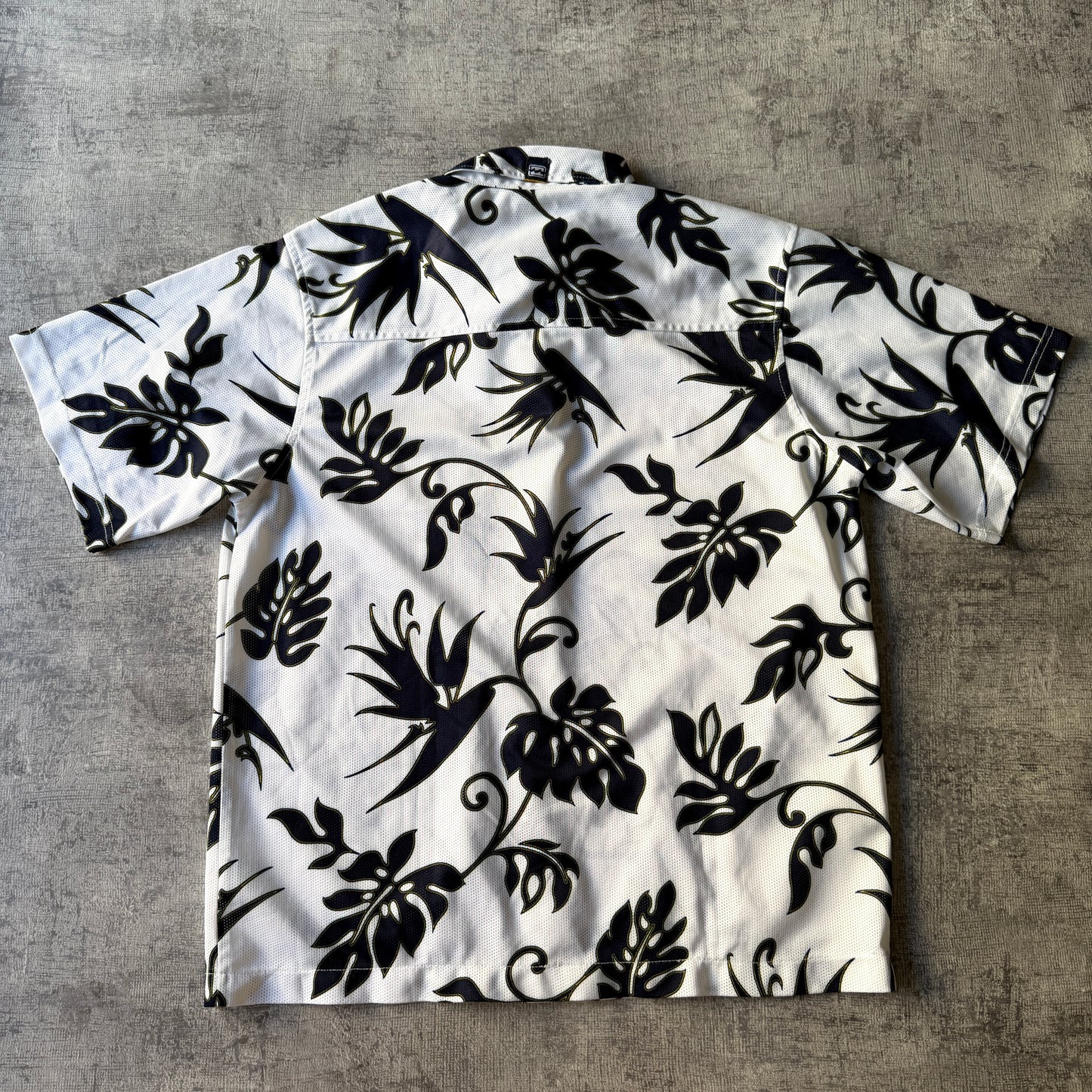 Billabong Spec-73 Y2K Button Up Size S Mens White Floral          -C55