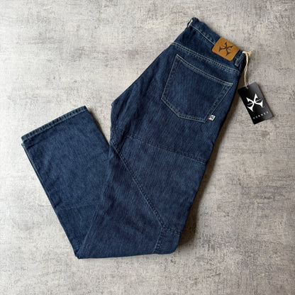 Hornee Y2K Deadstock Motorcycle Jeans Size 30 Dark Blue Denim Straight Leg NWTs         -H11