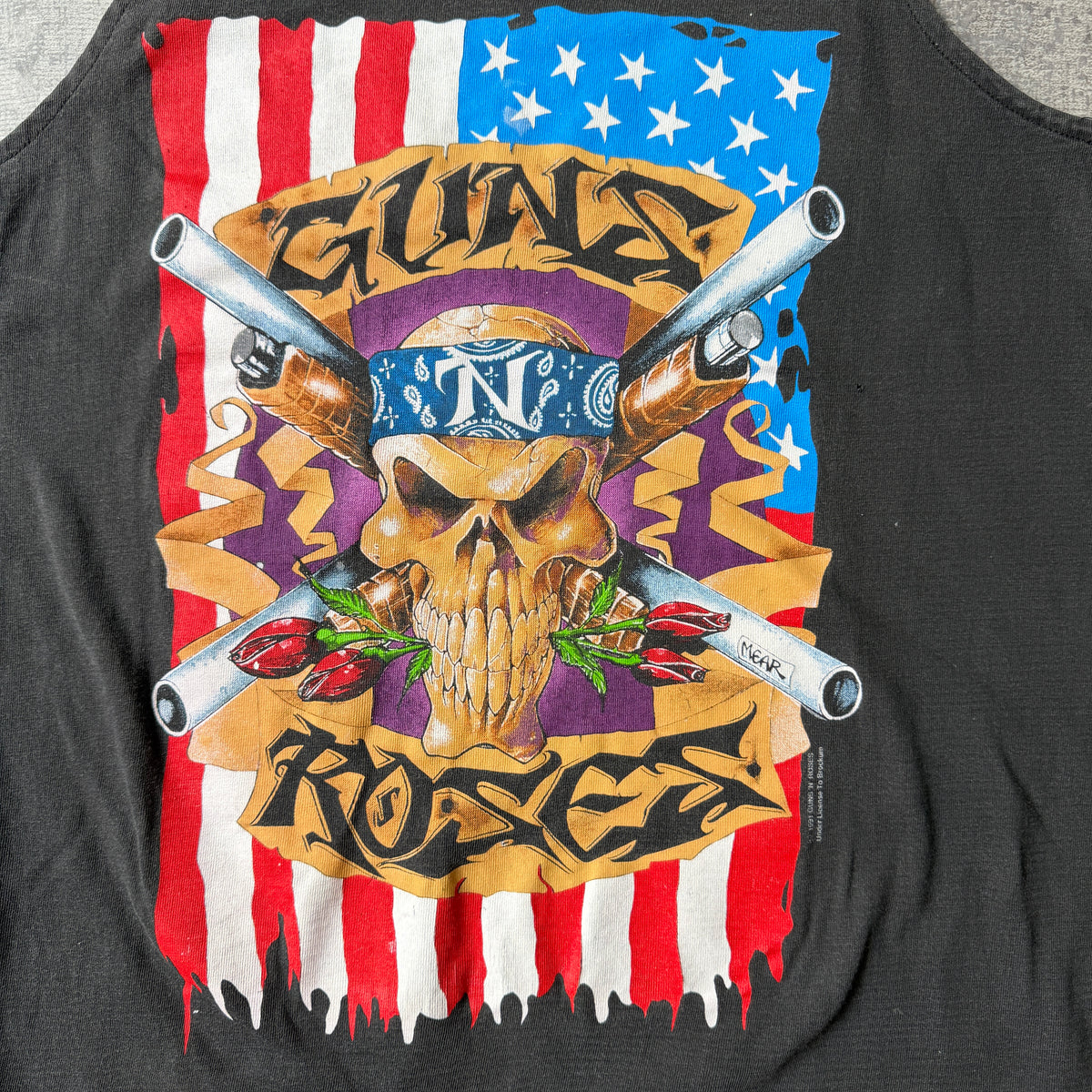 Guns & Roses 1991 Vintage Graphic Singlet Fits Size L Mens             -A56