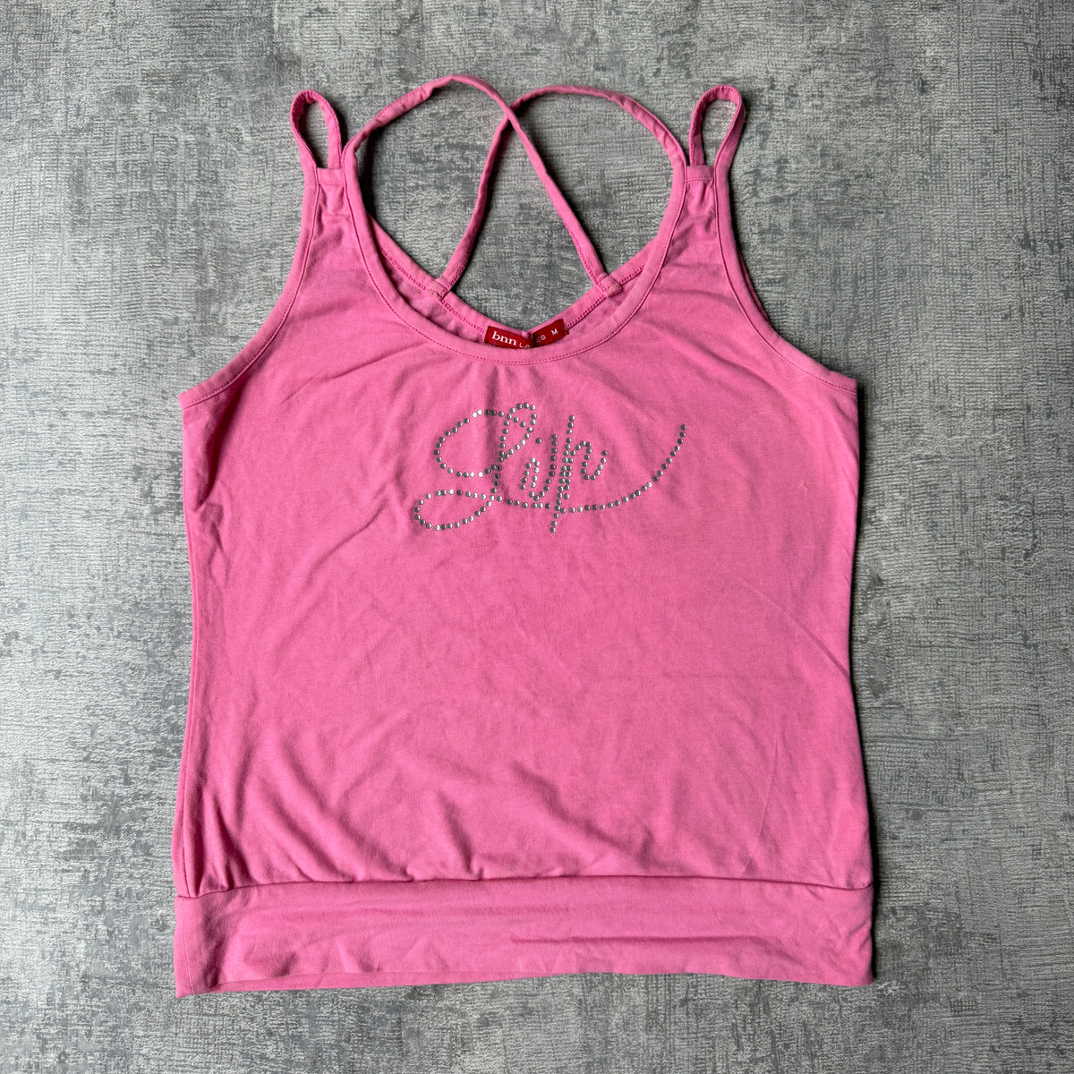 Bnn Ladies Pink Bejewelled Tank Top Size M Womens     -G63
