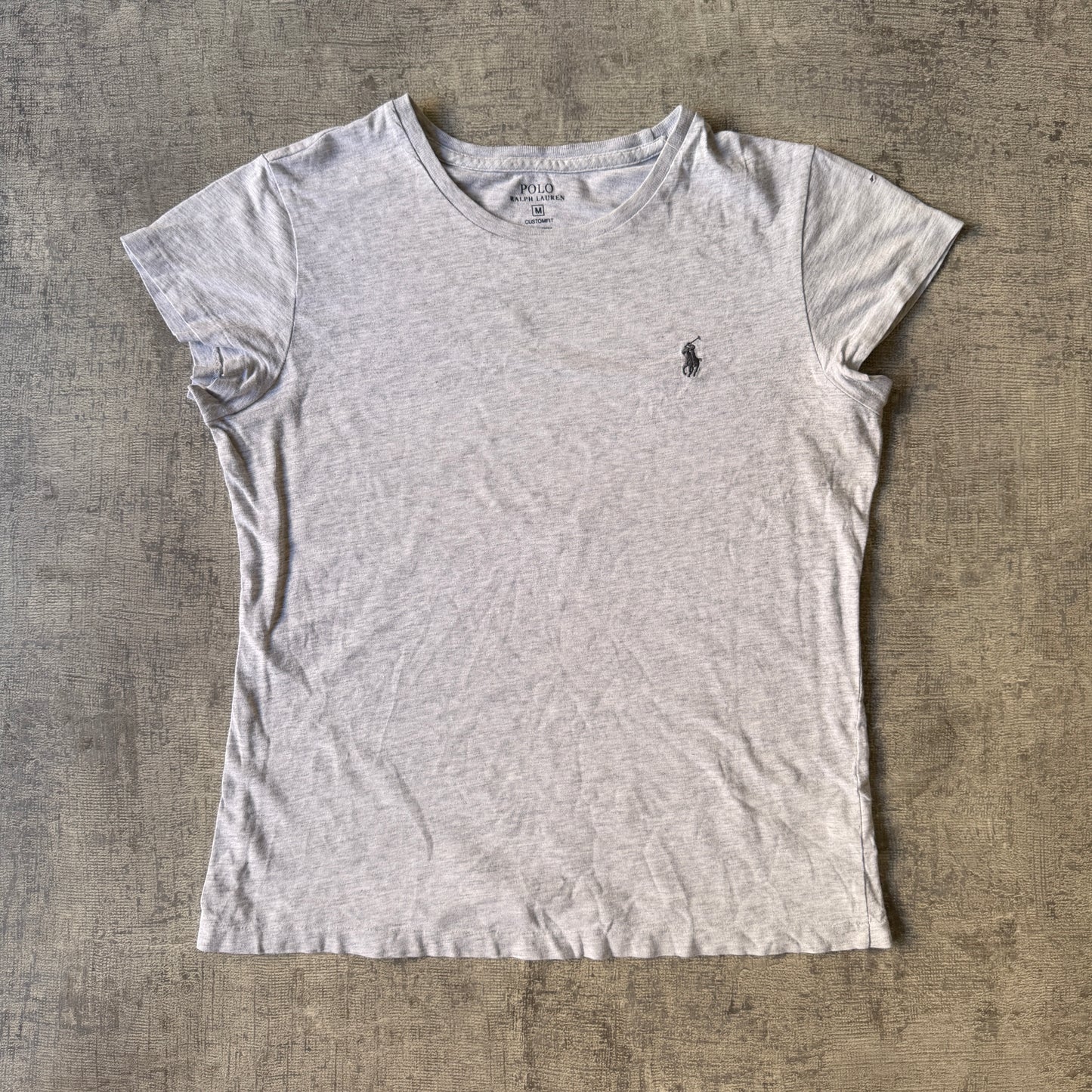 Polo Ralph Lauren Womens Grey T-Shirt Size M Short Sleeve Top          -D49