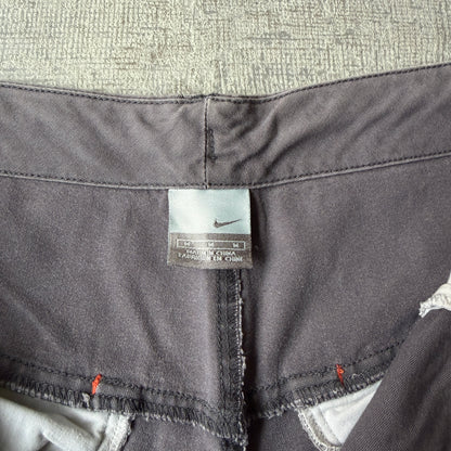 Nike Y2K Cargo Shorts Size M Mens Grey Orange Piping Detail        -H20