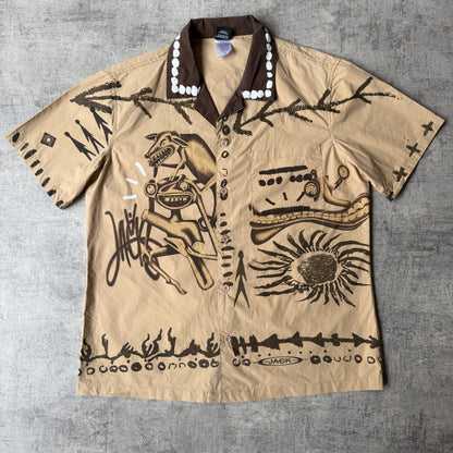 Cactus Jack Travis Scott Painters Button Up Shirt Size S Mens Oversized         -H3