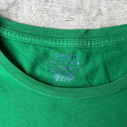 Polo Ralph Lauren Green T Shirt Size L Mens Short Sleeve Y2K            -A19