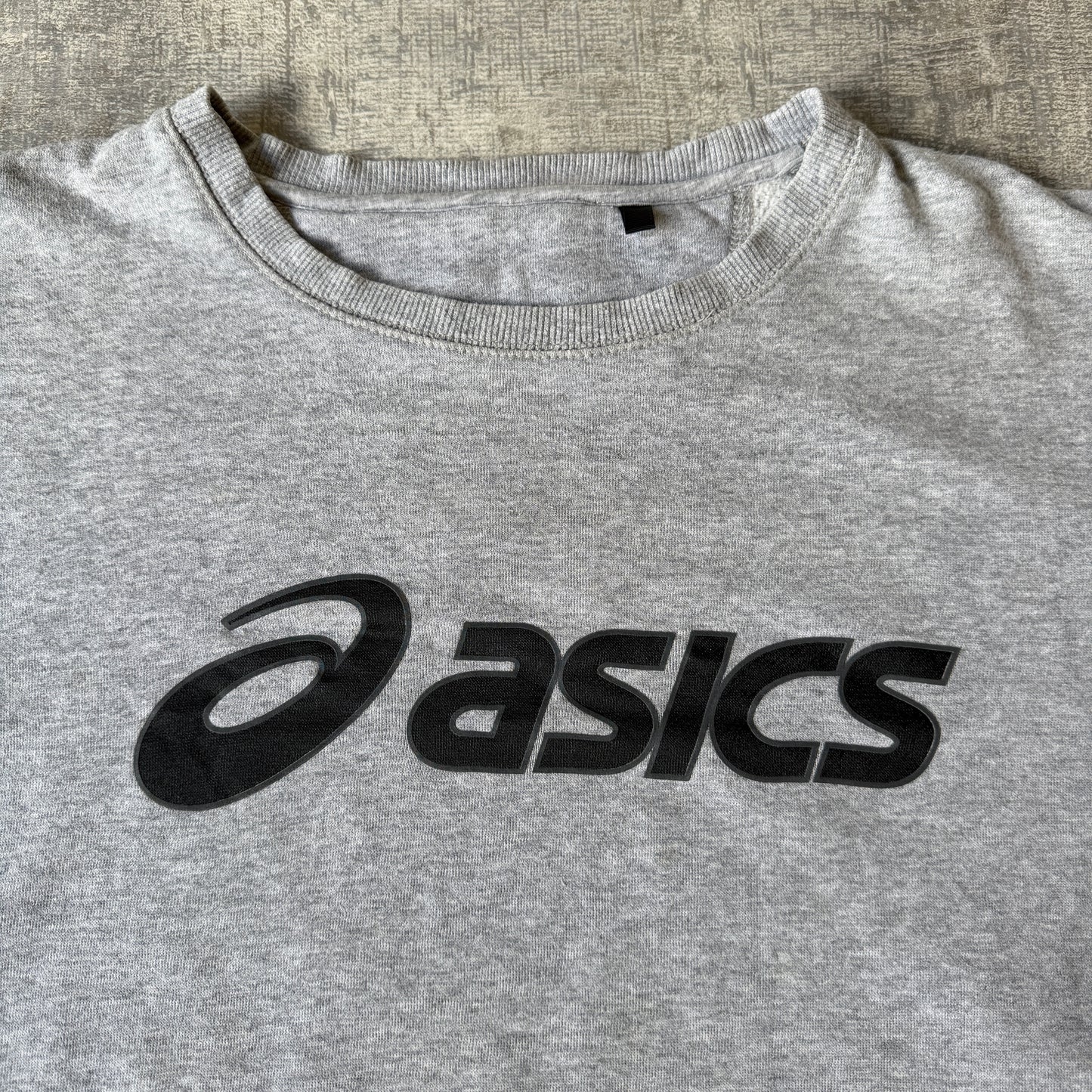 ASICS Vintage Grey Sweater Fits Size S Womens Boxy Oversized              -E31