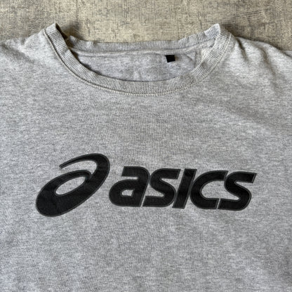 ASICS Vintage Grey Sweater Fits Size S Womens Boxy Oversized              -E31