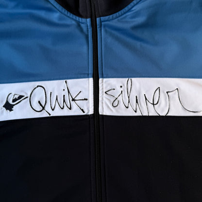 Quiksilver Y2K Track Jacket Script Graphic Size M Mens Black              -B50
