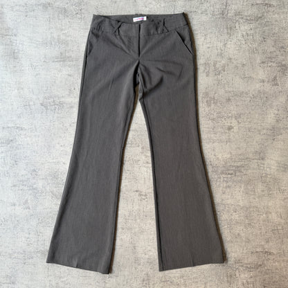 Chica Booti Y2K Low Rise Flare Dress Pants Size 8 Womens Grey Pants            -B33
