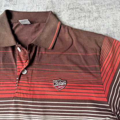Ocean Beach Mens Polo Shirt Size L Beige Brown                 -F36