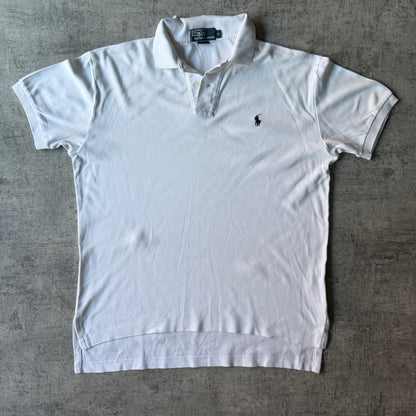 Vintage Polo Ralph Lauren Mens White Polo Shirt Size S Oversized        -D54