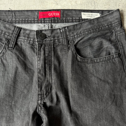 GUESS Vintage Black Jeans 34 Straight Leg Denim            -F7