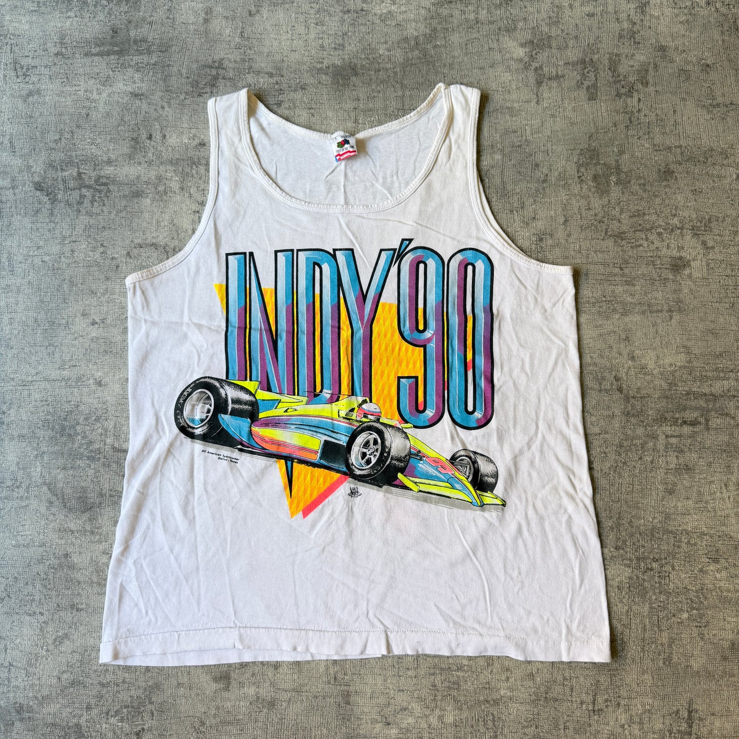 Vintage 90’s Indy Car Singlet Mens Size L