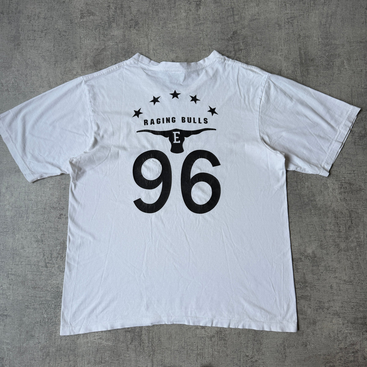 Elwood Raging Bulls Y2K White T Shirt Size Fits L Mens           -G47
