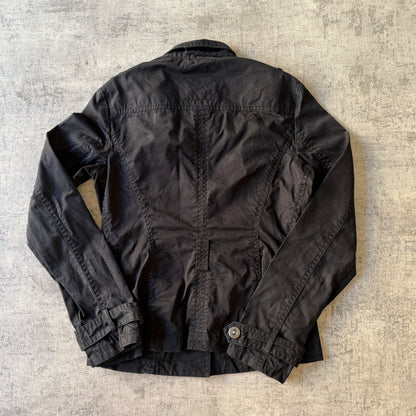 ESPRIT Womens Y2K Cargo Jacket Size 6 Black Utility Jacket                    -C18