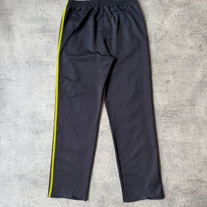Adidas Y2K Track Pants Fits Like Size M Black/Yellow              -B39