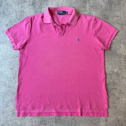Polo Ralph Lauren Hot Pink Polo Shirt Size M Mens Y2K Top      -H37