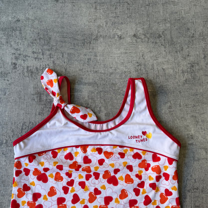 Looney Tunes Y2K Tank Top Fits Size XS-S Womens White Red      -A11