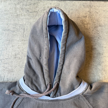 O'Neill Vintage Surf Hoodie Size XL Mens Two Tone Jumper Grey Blue 90's             -B48