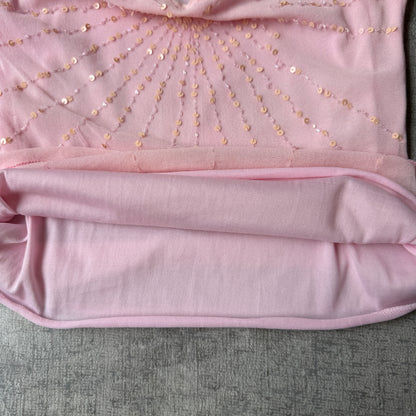 Tightrope Y2K Pink Sequin Cami Top Size 8 Womens            -C48
