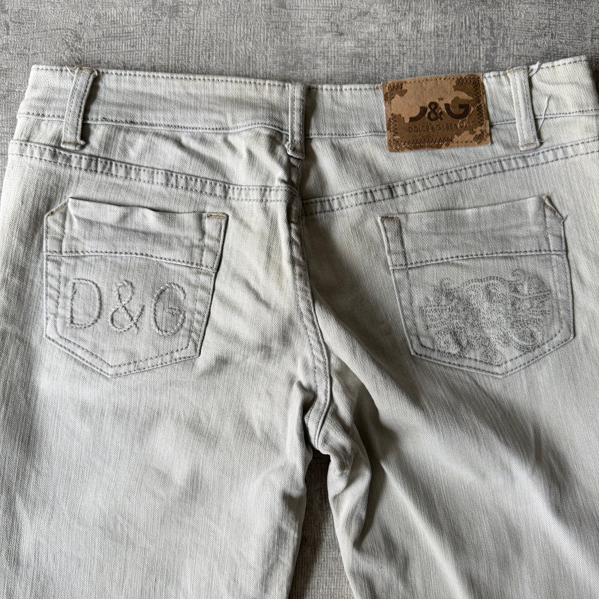 Dolce & Gabbana Vintage Bootleg Jeans Size 32 Light Grey           -C56
