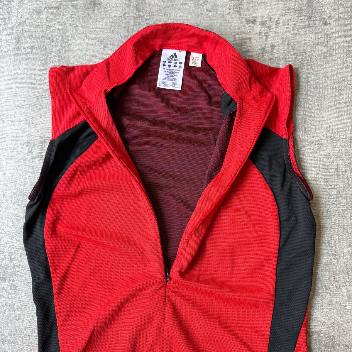 Adidas Y2K Womens Red Zip Up Tank Top Size XS Womens             -H62