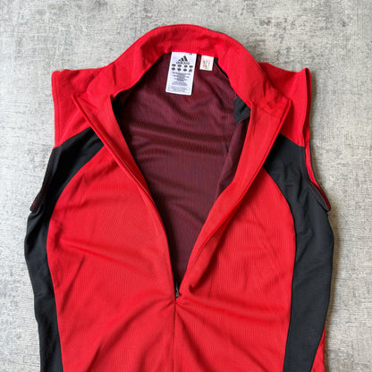 Adidas Y2K Womens Red Zip Up Tank Top Size XS Womens             -H62