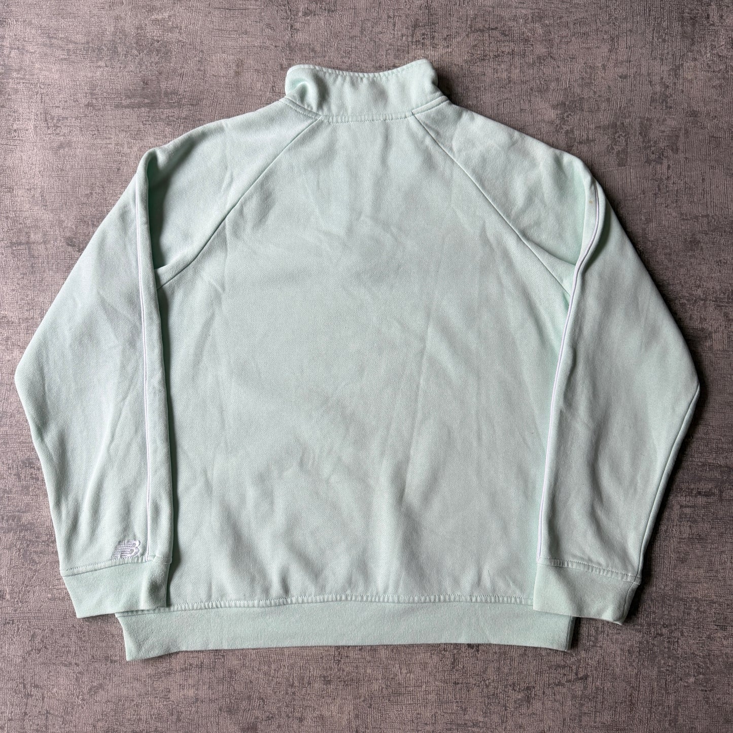 New Balance Vintage Womens Quarter Zip Jumper Size M Mint Green                  -F24