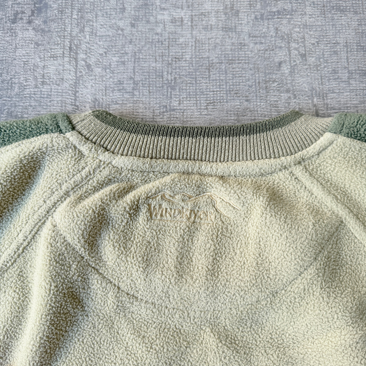 Wind River Vintage Fleece Sweater Size M Mens Green Pullover                -D26