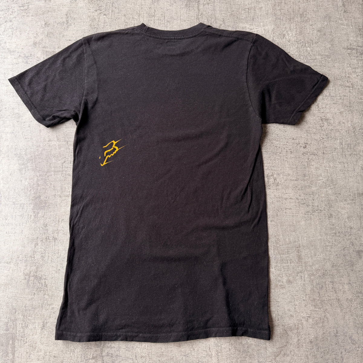 FOX Racing Y2K Graphic T-Shirt Size S Mens Black Yellow Tee                -B12