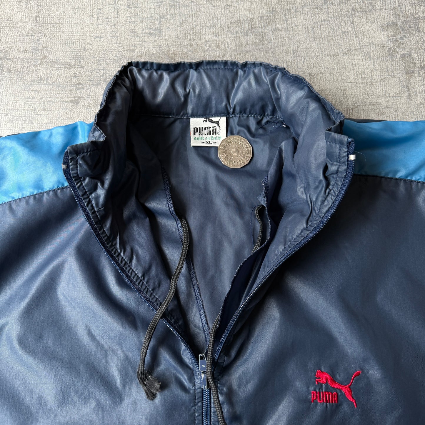 Vintage Puma Windbreaker Tracksuit Set Size XL Womens Navy Red           -H23
