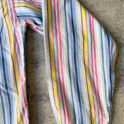 Ralph Lauren Womens Pastel Pinstripe Button Up Size M            -B51