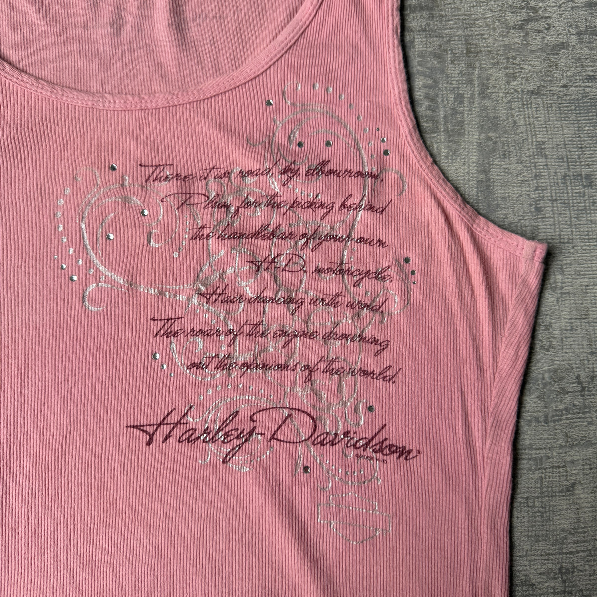 Harley Davidson Y2K Pink Tank Top Size XL Women's    -A2
