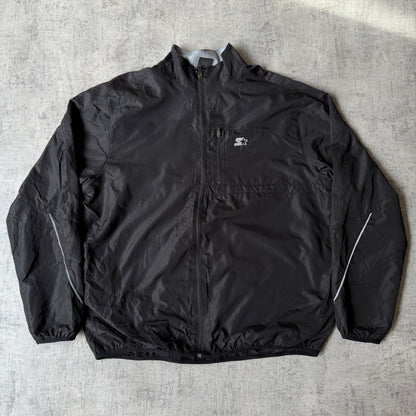 Starter Mens Black Vintage Track Jacket Size L Mens Windbreaker                 -E23