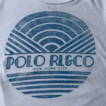 Polo Ralph Lauren White Graphic T-Shirt Size S Womens RL & Co              -C43