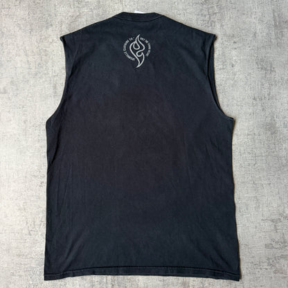 Ironville Vintage Gym Singlet Size M Mens Black Graphic         -G36