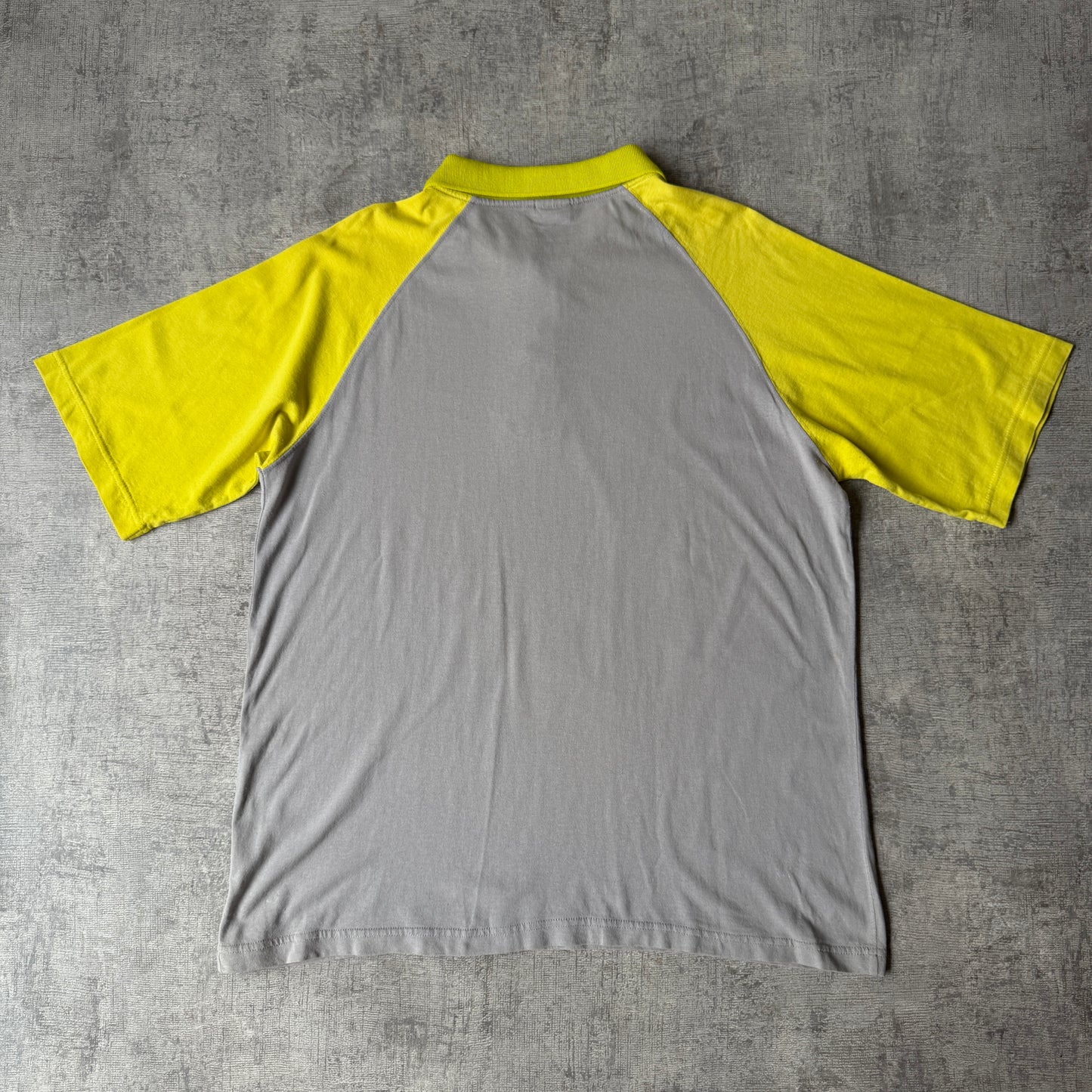 Billabong Y2K Polo Shirt Grey/ Yellow Two Tone Size L Mens           -B1