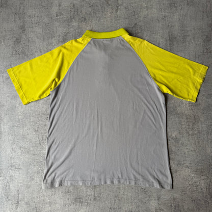Billabong Y2K Polo Shirt Grey/ Yellow Two Tone Size L Mens           -B1