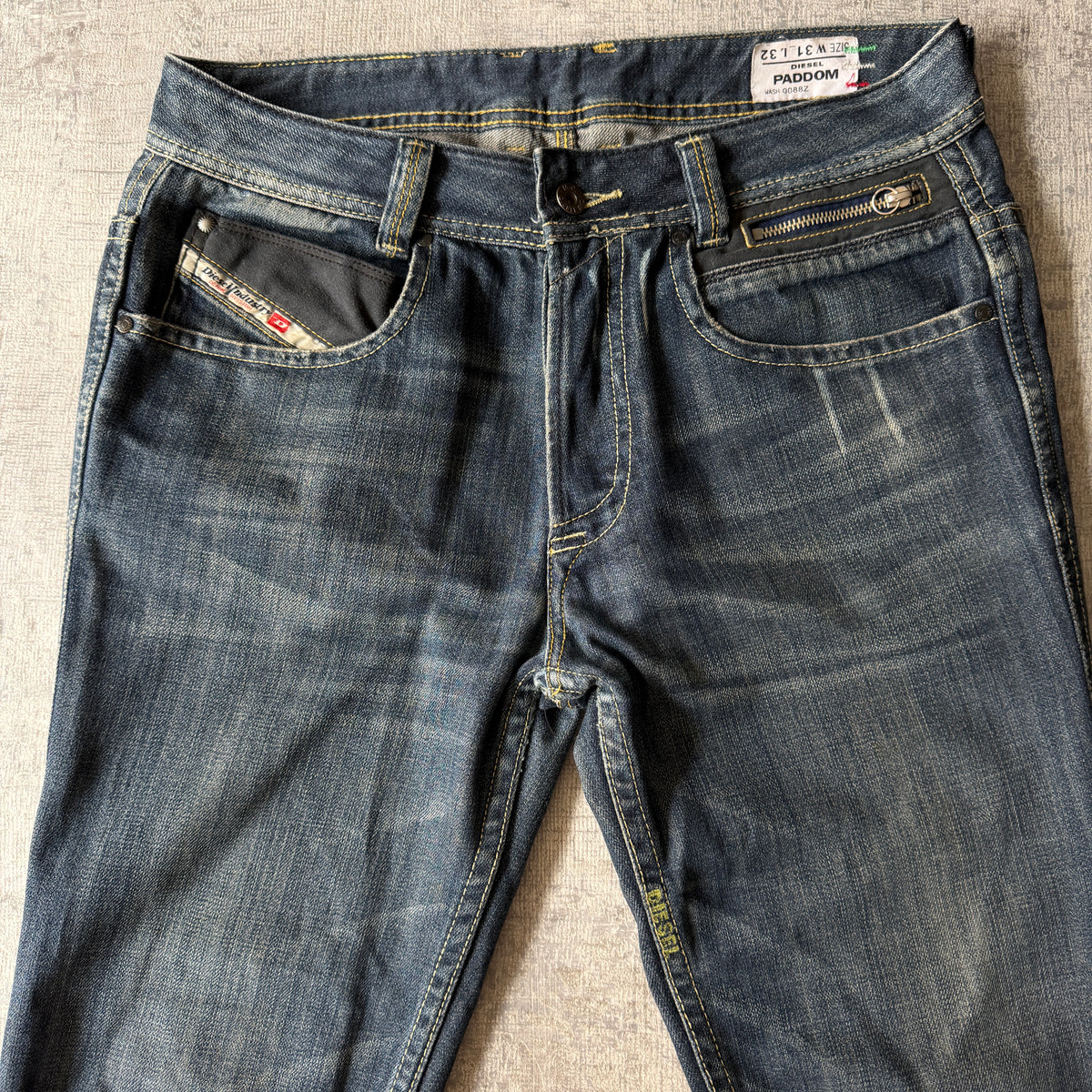 DIESEL Y2K Jeans Size 31 Mens Dark Blue Denim Bootcut             -C8