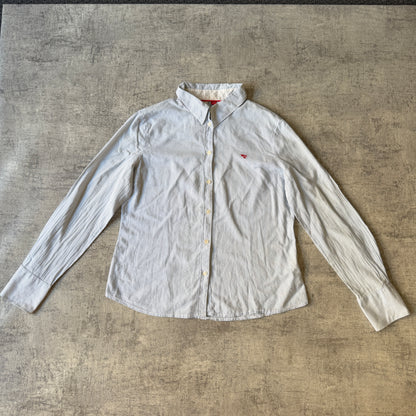 ESprit Womens Pinstripe Button Up Size M Blue White Y2K            -C51