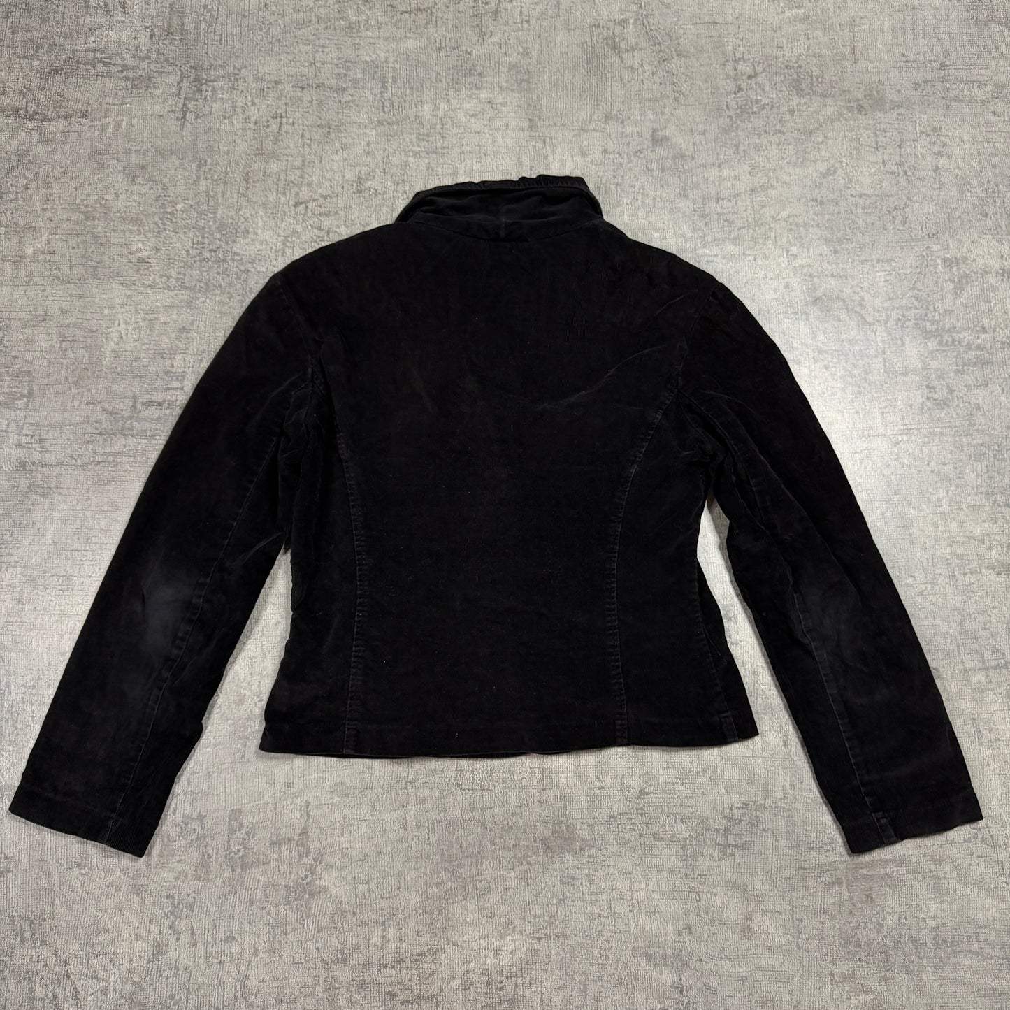 Tommy Hilfiger Womens Corduroy Blazer Jacket Size S Womens Black Coat                -D22
