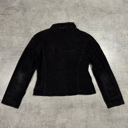 Tommy Hilfiger Womens Corduroy Blazer Jacket Size S Womens Black Coat                -D22