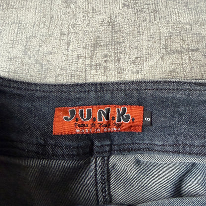 JUNK Womens Y2K Flare Jeans Size 8 Dark Blue Denim                 -F9